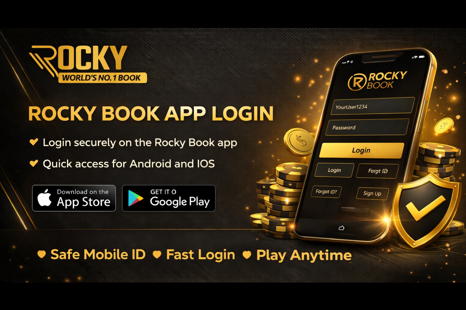 Rocky Book App Login Android iOS Secure Access