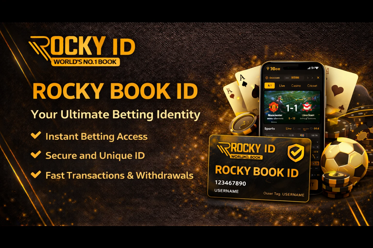 Rocky Book ID Secure Betting Identity Instant Access