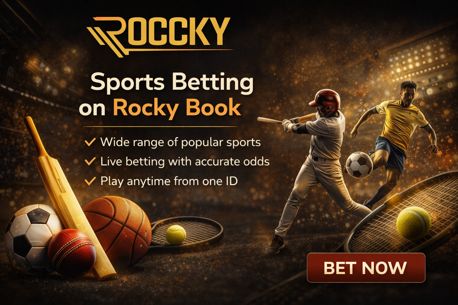 Sports betting on Rocky Book with live matches and online betting markets