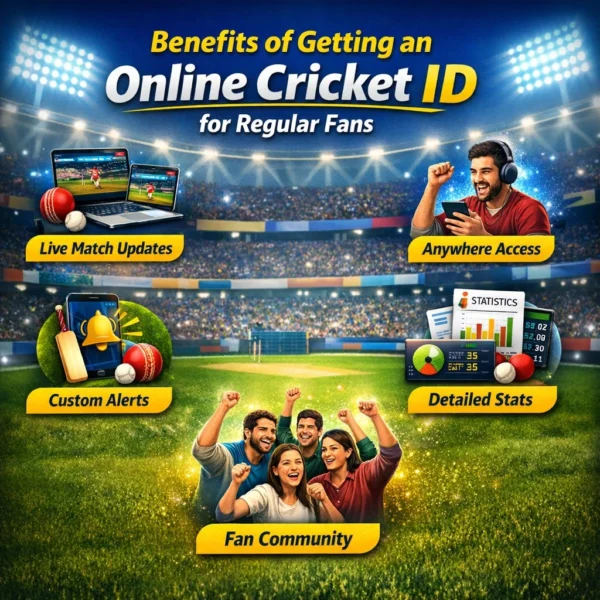 Benefits of getting online cricket ID for regular fans showing live updates alerts stats and fan community