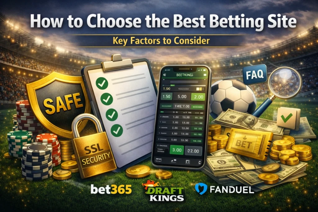 Checklist showing how to choose safe and trusted online betting sites with secure payments