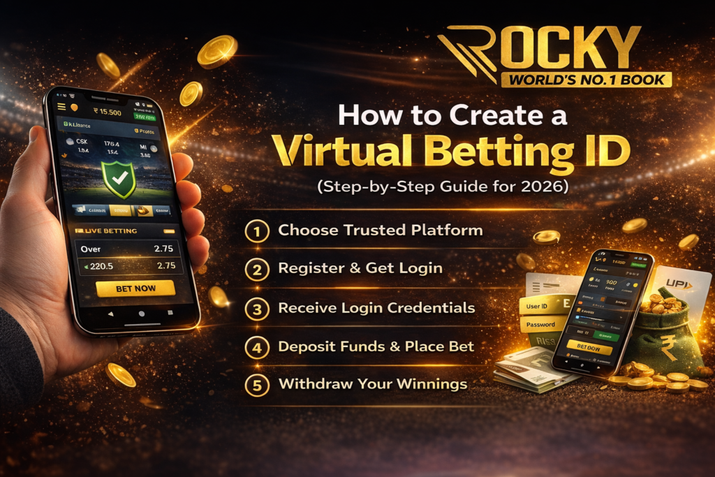 Step by step guide to create Virtual Betting ID with Rocky logo