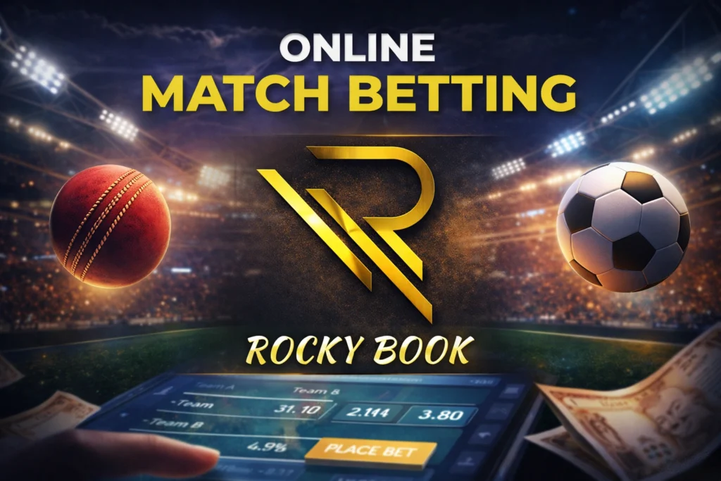 Online match betting Rocky Book logo promotional banner