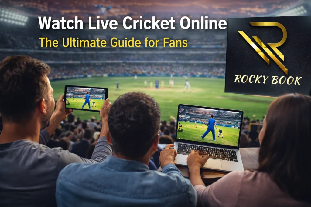Watch live cricket online Rocky Book streaming platform