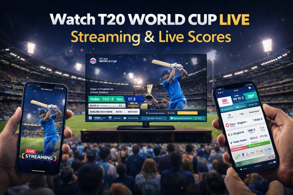 Watch T20 World Cup Live streaming and live scores on mobile and TV