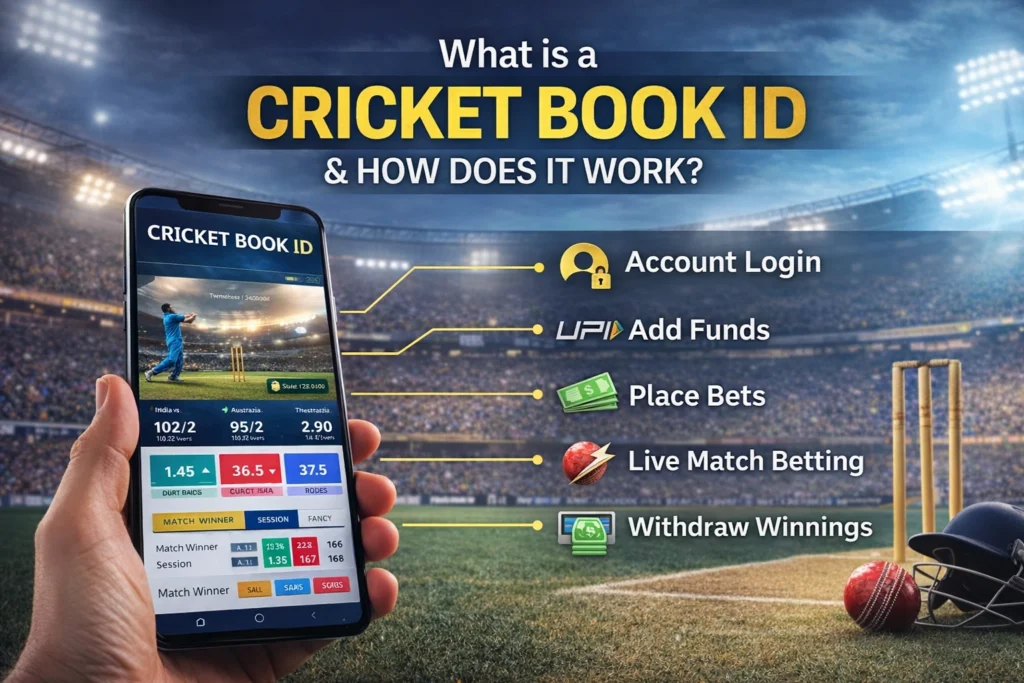 What is a Cricket Book ID and how it works – online cricket betting account login, add funds, place bets and withdraw winnings 2026