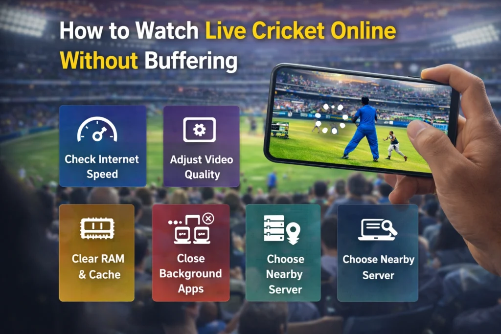Watch live cricket online without buffering on mobile and laptop