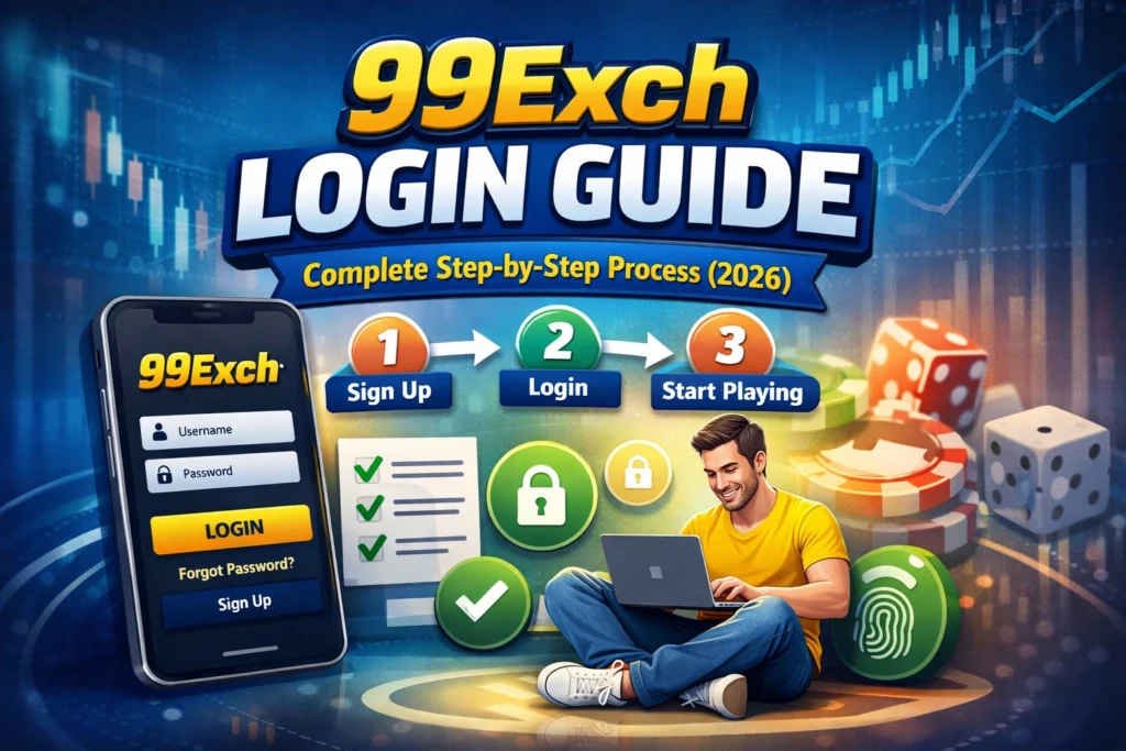 99Exch login guide step by step process 2026 with secure access illustration