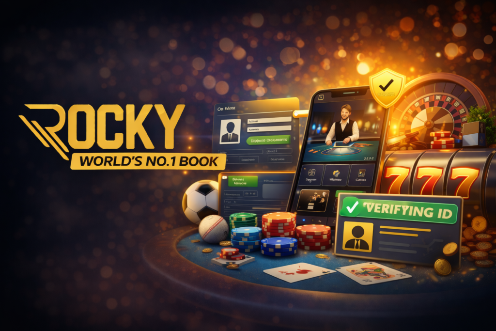 Online games gambling ID platform interface showing betting account system, casino games and mobile gambling dashboard